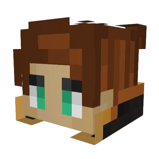 ToastyRua Minecraft avatar head, 3D render
