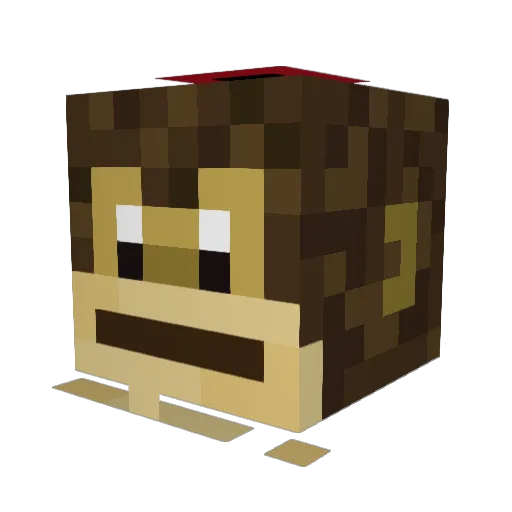 ToastyTeleTubbie Minecraft avatar head, 3D render