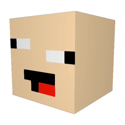 Toastymalk64 Minecraft avatar head, 3D render