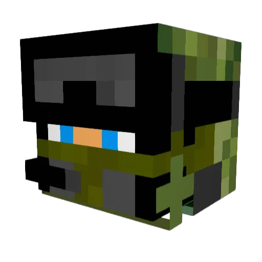 ToatsMiGoats Minecraft avatar head, 3D render