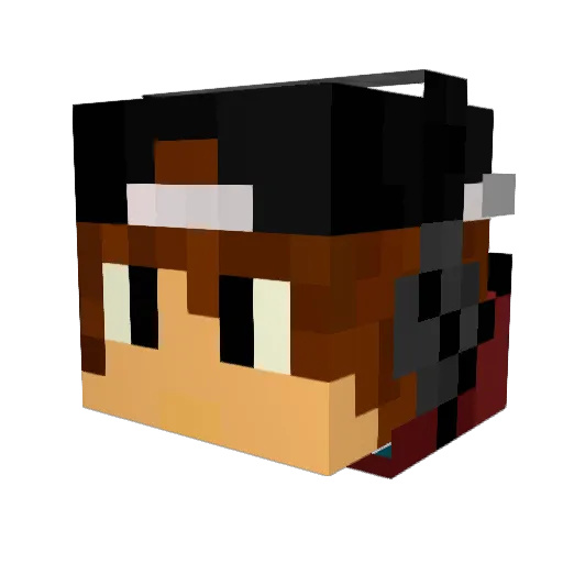 TobWolf Minecraft avatar head, 3D render