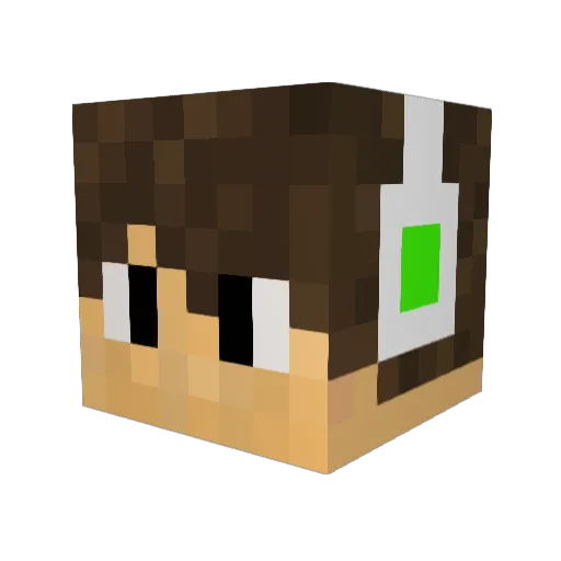Tob_star Minecraft avatar head, 3D render
