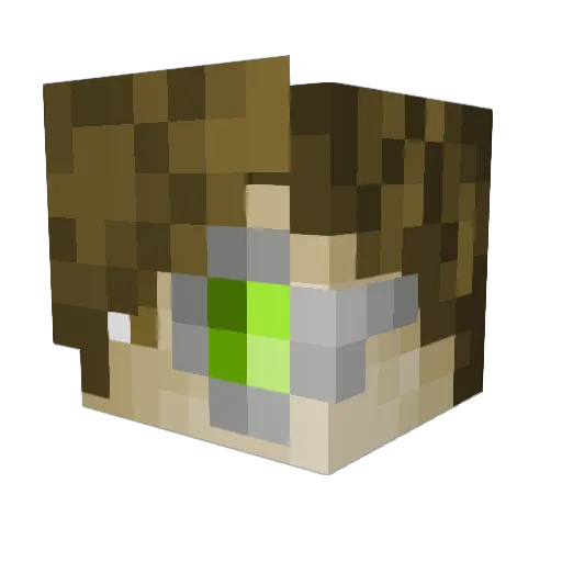 Tobacconi Minecraft avatar head, 3D render