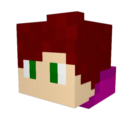 Tobatha Minecraft avatar head, 3D render