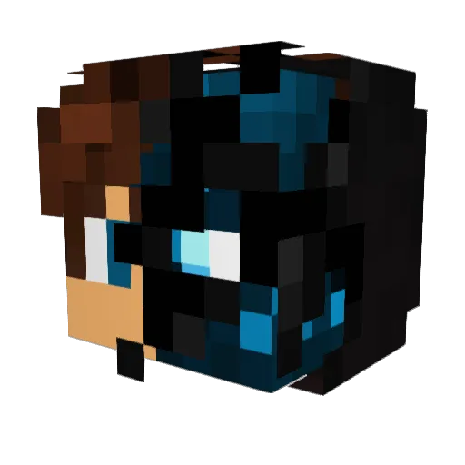 TobbyZeera Minecraft avatar head, 3D render
