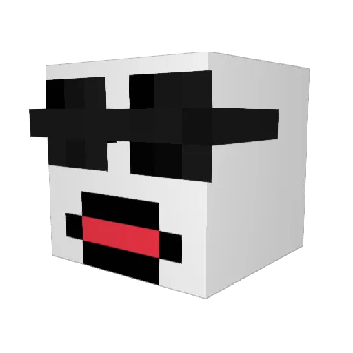 TobeMC Minecraft avatar head, 3D render