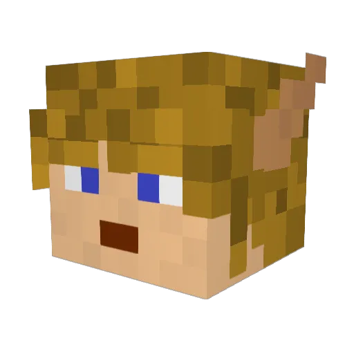Tober1989 Minecraft avatar head, 3D render