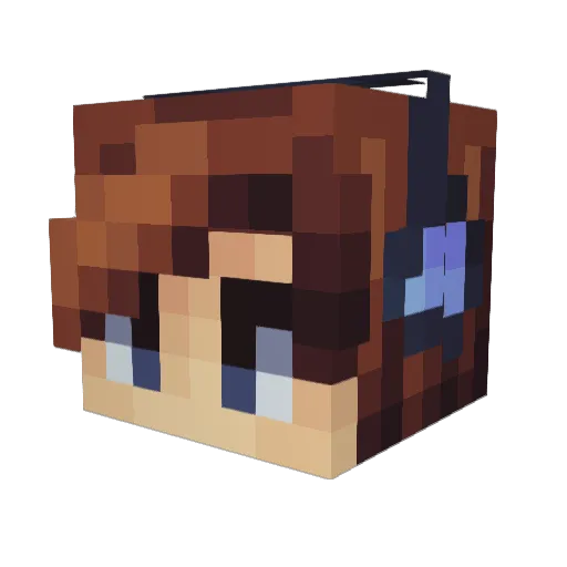 TobeySK Minecraft avatar head, 3D render