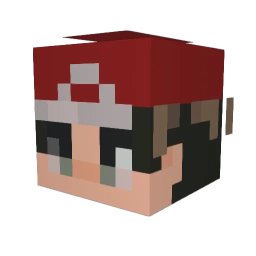 TobiDBR Minecraft avatar head, 3D render