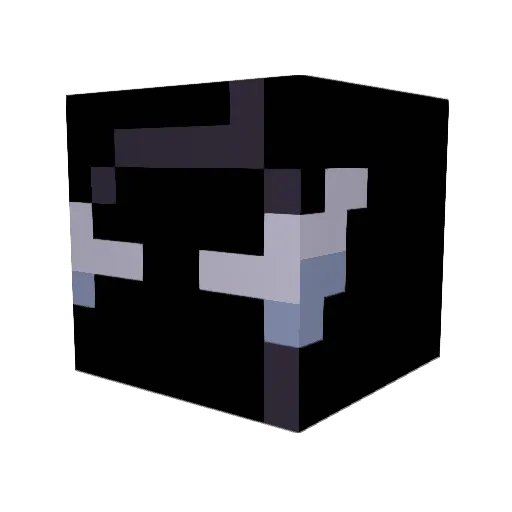 TobiFace Minecraft avatar head, 3D render