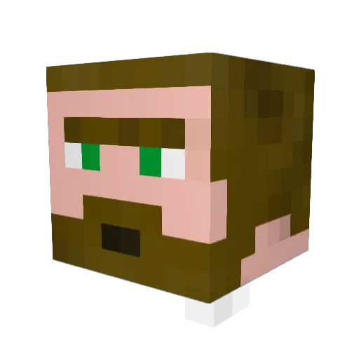 TobiKrak Minecraft avatar head, 3D render