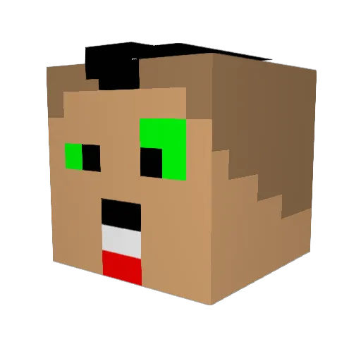 TobiManuBV Minecraft avatar head, 3D render
