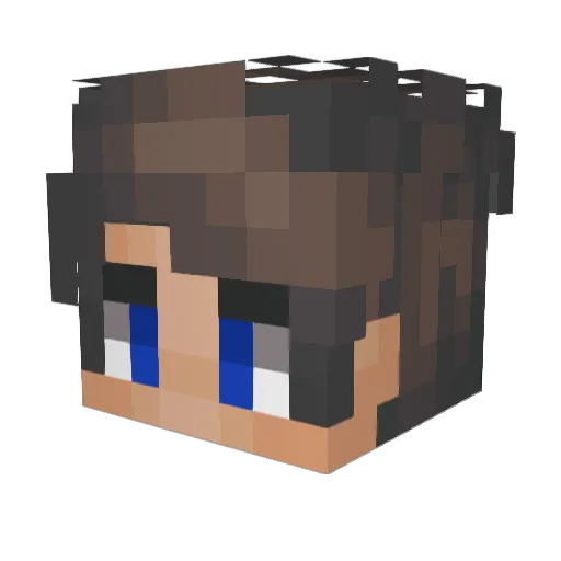 TobiTok Minecraft avatar head, 3D render