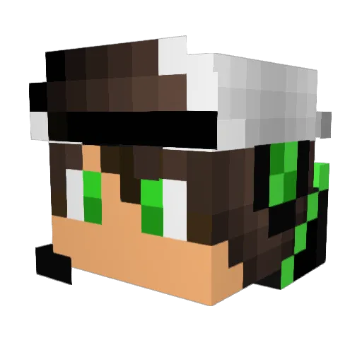 Tobiascus Minecraft avatar head, 3D render