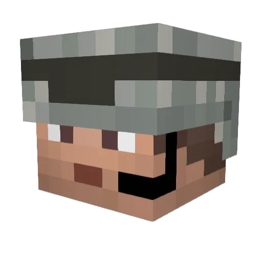 Tobibus Minecraft avatar head, 3D render