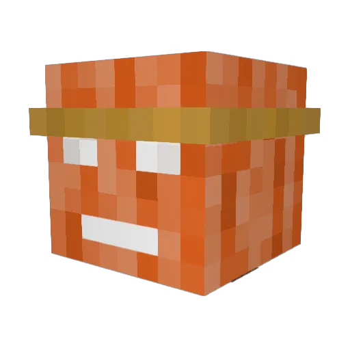 Tobic_ Minecraft avatar head, 3D render