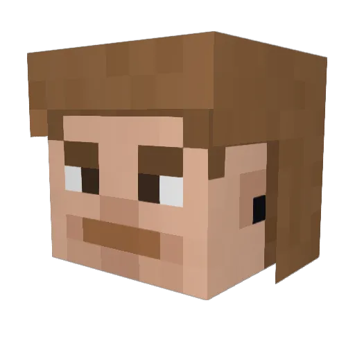 TobiiioO Minecraft avatar head, 3D render