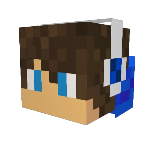 Tobilinx Minecraft avatar head, 3D render