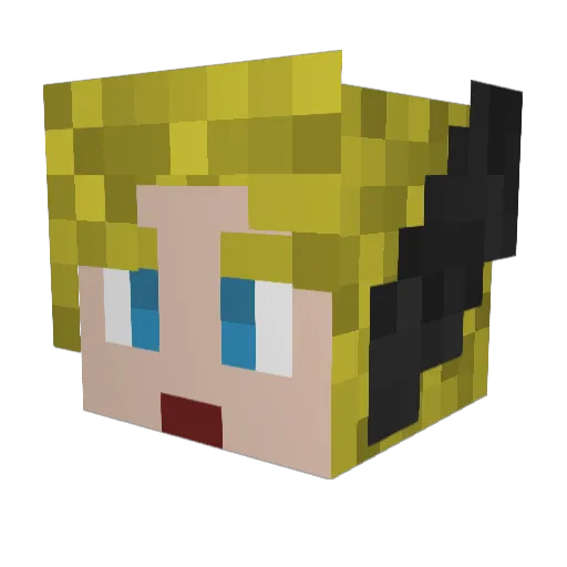 Tobilla Minecraft avatar head, 3D render