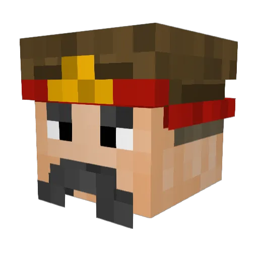 Tobinator187 Minecraft avatar head, 3D render