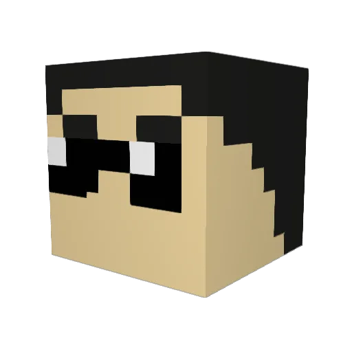 Tobismoon Minecraft avatar head, 3D render