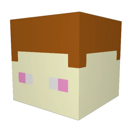 Tobitim44 Minecraft avatar head, 3D render