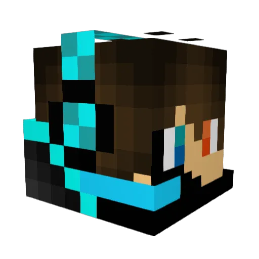 Tobitoxo Minecraft avatar head, 3D render