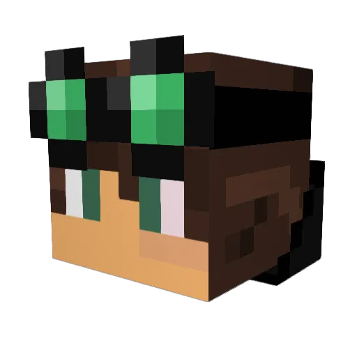 Tobius_Wolf47 Minecraft avatar head, 3D render