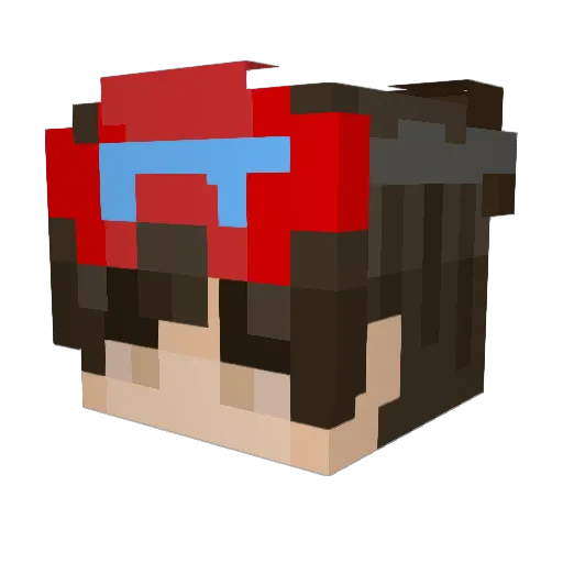 Tobizinho2 Minecraft avatar head, 3D render