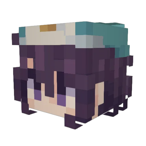 Toboggans Minecraft avatar head, 3D render