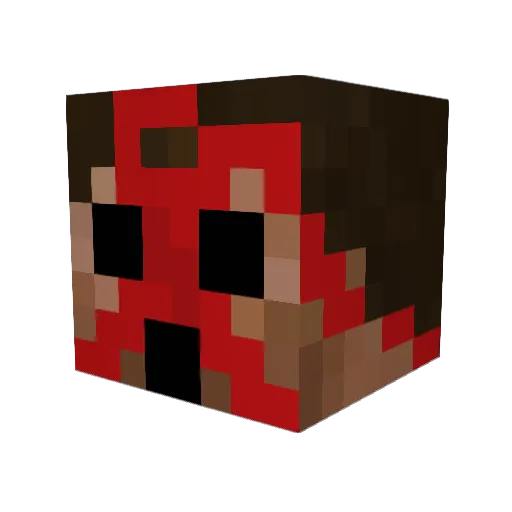 Toboldo Minecraft avatar head, 3D render