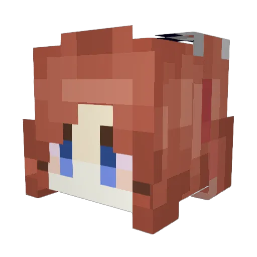 Tobowa Minecraft avatar head, 3D render
