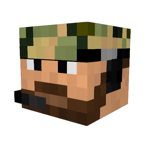 Tobschig Minecraft avatar head, 3D render