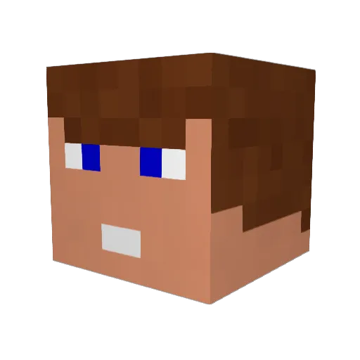 Tobsl Minecraft avatar head, 3D render