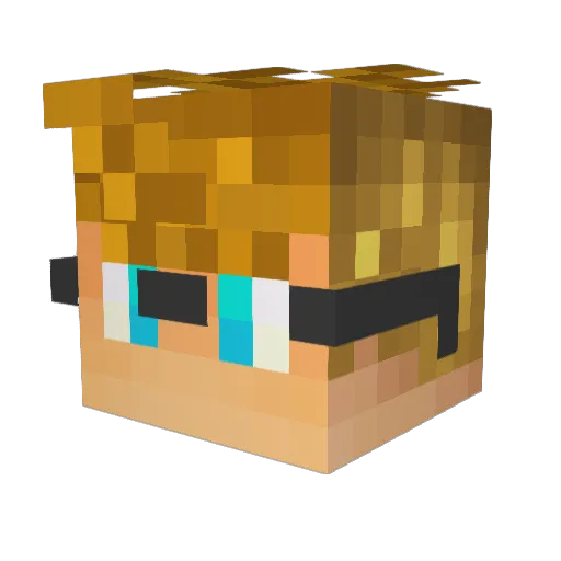 TobyCraftPlays Minecraft avatar head, 3D render