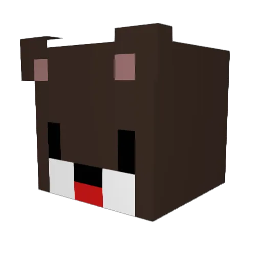 TobyDerFisch Minecraft avatar head, 3D render