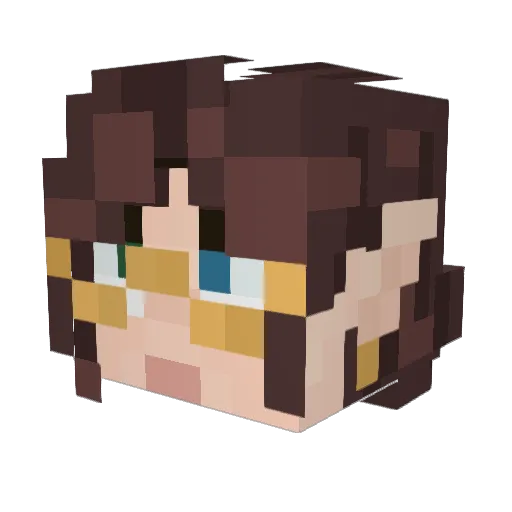 TobyEevee Minecraft avatar head, 3D render