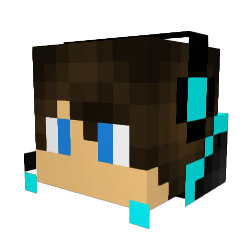 TobyJB71 Minecraft avatar head, 3D render