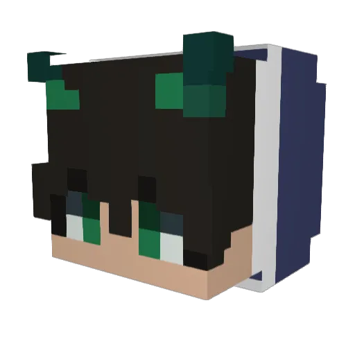 TobyMonster09 Minecraft avatar head, 3D render