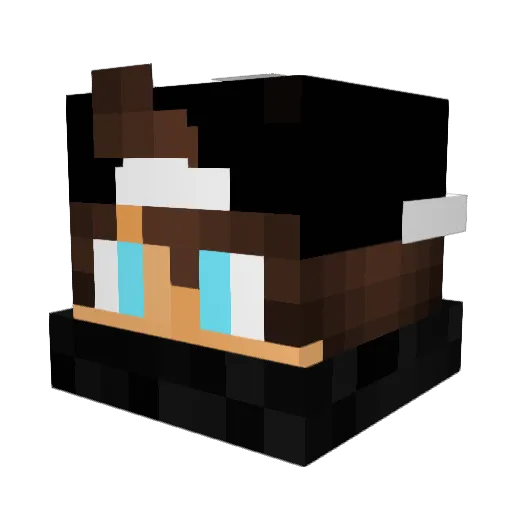 TobyPlayz_ Minecraft avatar head, 3D render