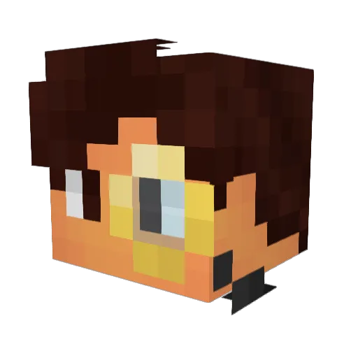Toby_302 Minecraft avatar head, 3D render
