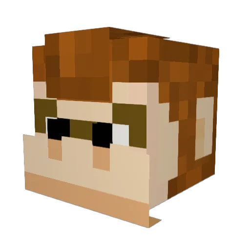 Toby_Wan_Kenobi Minecraft avatar head, 3D render