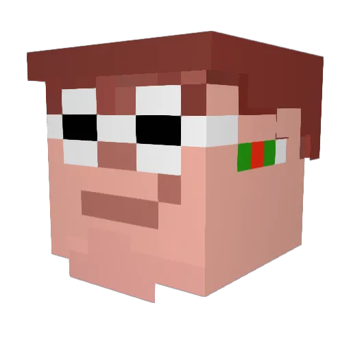 Toby_minecraft Minecraft avatar head, 3D render