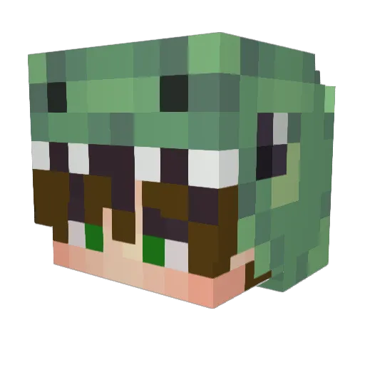 Toby_the_tree Minecraft avatar head, 3D render