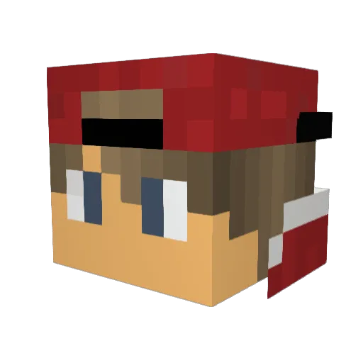 Tobyrius Minecraft avatar head, 3D render