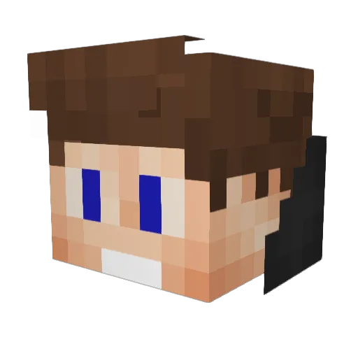 Tobytow Minecraft avatar head, 3D render