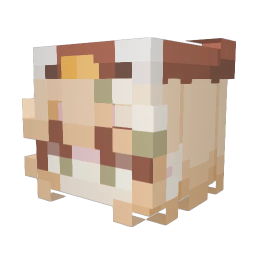 Tobzee1 Minecraft avatar head, 3D render