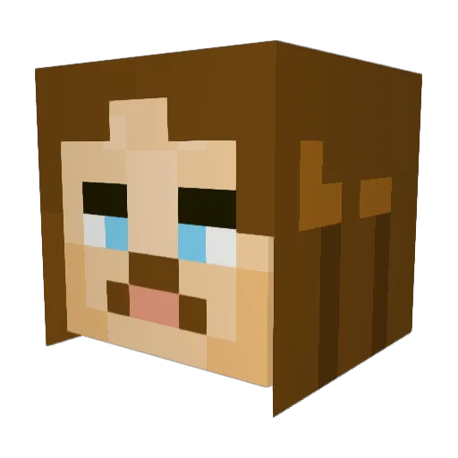 TochDavide Minecraft avatar head, 3D render