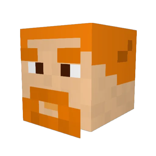 TochaGM Minecraft avatar head, 3D render