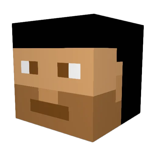 Tochaco Minecraft avatar head, 3D render